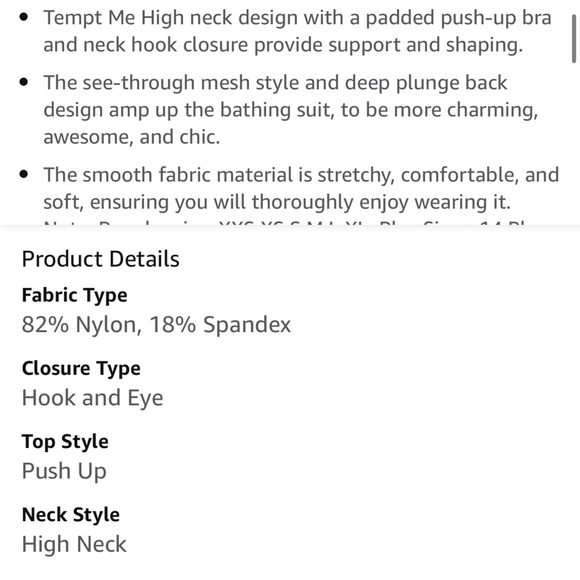 Tempt Me One Piece Swimsuit High Neck Plunge Mesh Ruched Monokini Large NWT - Picture 16 of 16